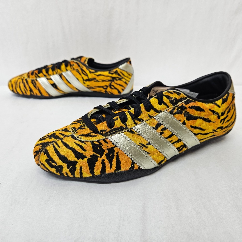 Adidas Tokyo W Tiger Print Pony Hair Sneakers IH6638 Yellow Gold Womens Size 8 - Picture 3 of 9